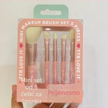 Prijenosni TTR set makeup četkica – najlonsko vlakno, 1-dijelni set, višenamjenska četkica za eyeliner i osnovne četkice za oči i puder