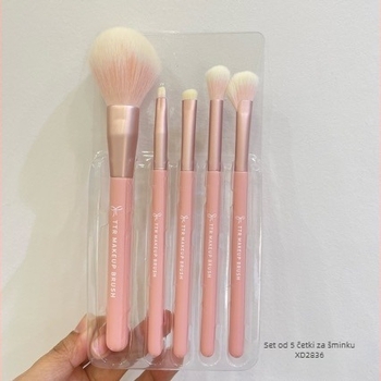 Prijenosni TTR set makeup četkica – najlonsko vlakno, 1-dijelni set, višenamjenska četkica za eyeliner i osnovne četkice za oči i puder