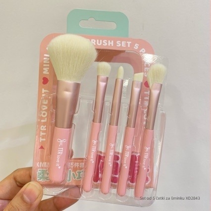 Prijenosni TTR set makeup četkica – najlonsko vlakno, 1-dijelni set, višenamjenska četkica za eyeliner i osnovne četkice za oči i puder