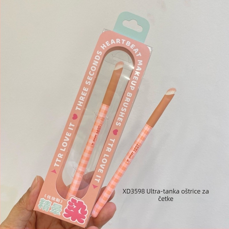 Prijenosni TTR set makeup četkica – najlonsko vlakno, 1-dijelni set, višenamjenska četkica za eyeliner i osnovne četkice za oči i puder