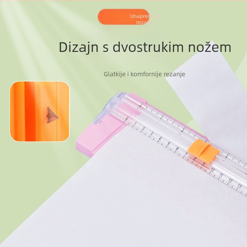 A5 plastični rezač papira, prijenosni, klizni tip, model 857, šifra proizvoda GYDZ03, glava oštrice