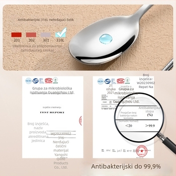 316 nehrđajući čelik – dječji set posuđa, 3 dijela (štapići za jelo, žlica, vilica) s prijenosnom kutijom, ogledni završetak, nordijski stil, lansiranje 2024, mogućnost prilagodbe