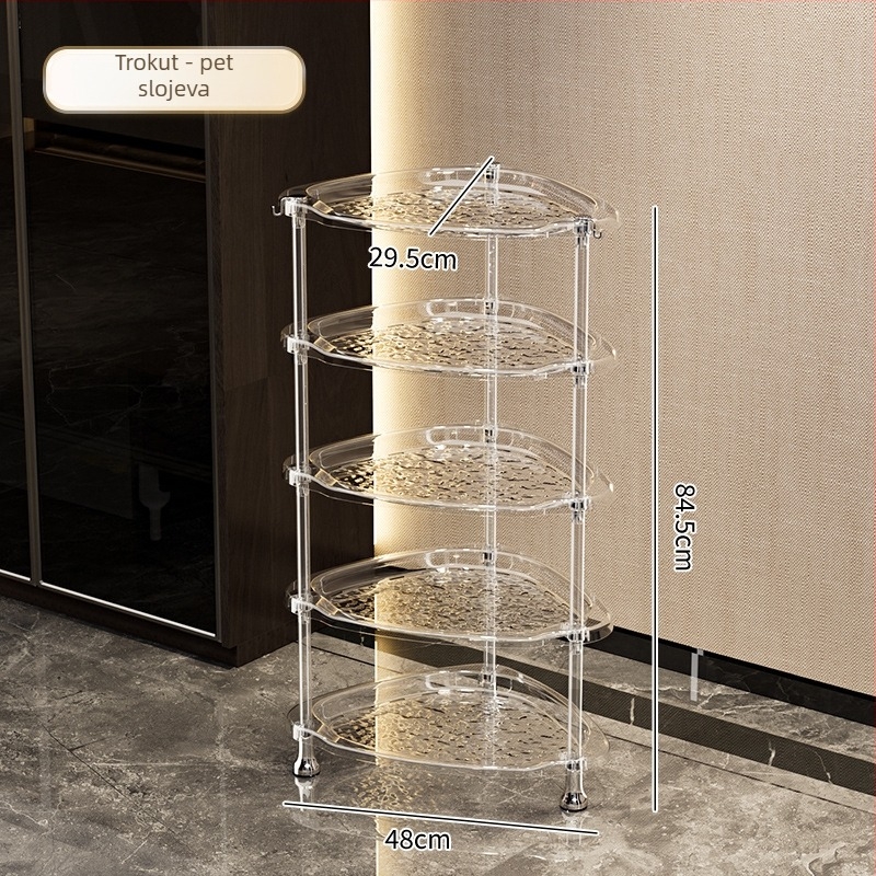 Rohasti stalak za pohranu za kupaonicu i dnevni boravak, plastični materijal, višeslojni, lagan luksuzni stil, višefunkcionalan, modeli SW8523, SW8524, SW8525, SW8523A, SW8524A, SW8323, SW8324