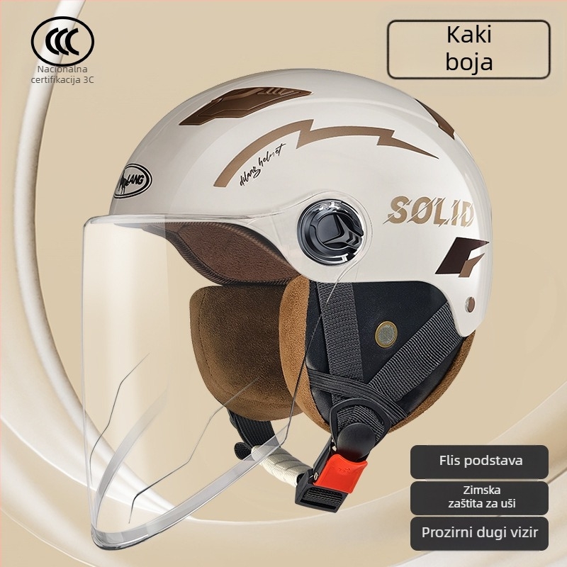 Kaciga za električna vozila, polu-šlem, ABS, certifikat 3C GB811-2022A, unisex, sve sezone