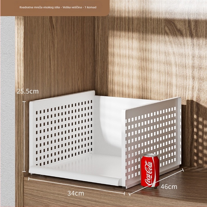 Plastični organizator garderobe s slojevima odjeljaka, stohovivi košare s ladicama, veliki ormar, japanski stil