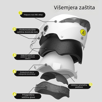 ABS polu-šlem za električna vozila – 3C potvrda, za odrasle, gradska vožnja