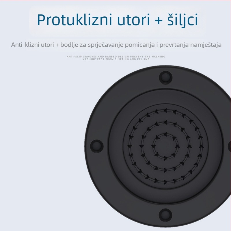 Podloga za nogu perilice i hladnjaka – protuklizna, podesiva, bez ugradnje; plastični materijal