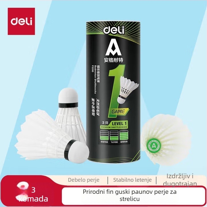 Deliangernet badminton raketa, 2 komada, 95–100 g, pravolinijski udarac, za amatere i juniore