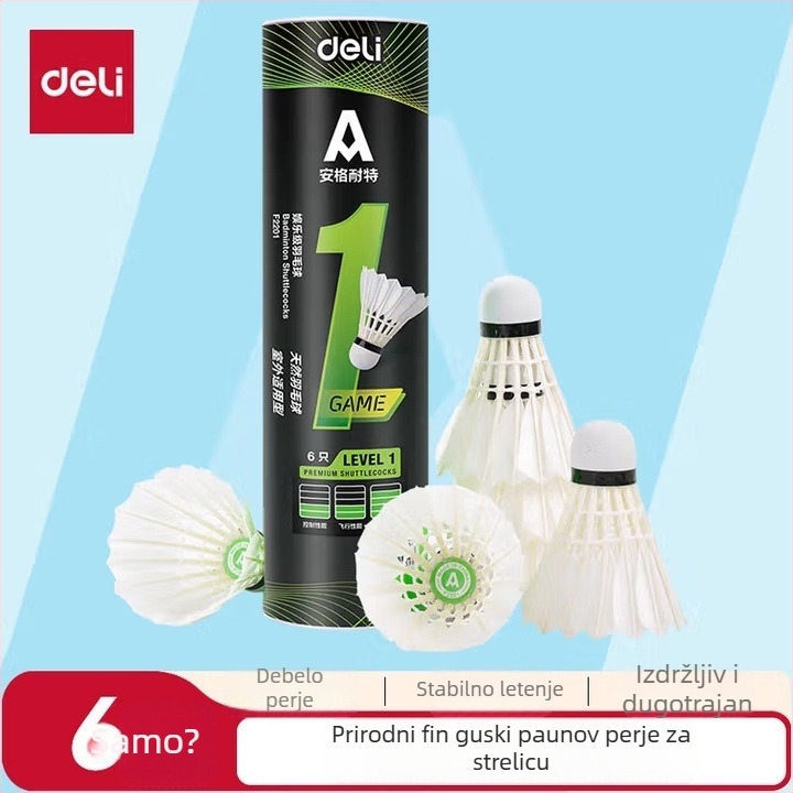 Deliangernet badminton raketa, 2 komada, 95–100 g, pravolinijski udarac, za amatere i juniore