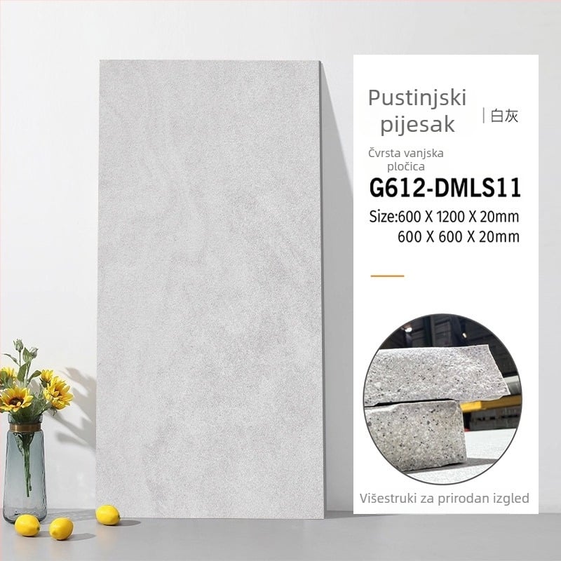 Puna pločica od kvarca s punim tijelom, imitacija kamena, mat završni sloj, protuklizna, otporna na habanje