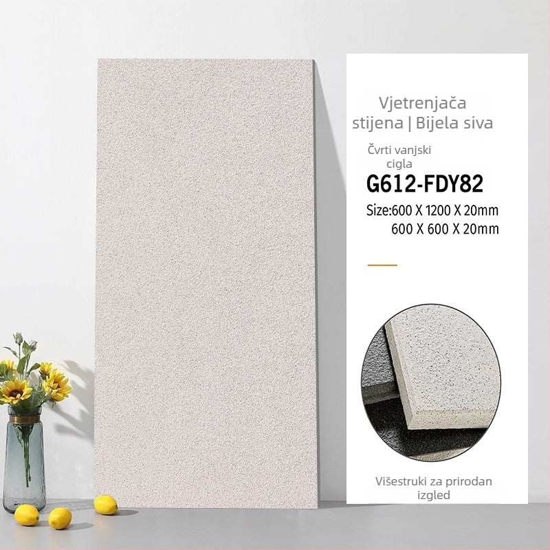 Puna pločica od kvarca s punim tijelom, imitacija kamena, mat završni sloj, protuklizna, otporna na habanje