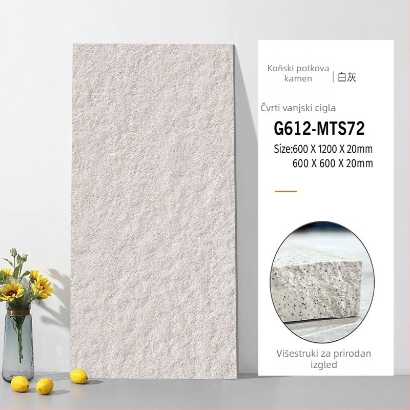 Puna pločica od kvarca s punim tijelom, imitacija kamena, mat završni sloj, protuklizna, otporna na habanje