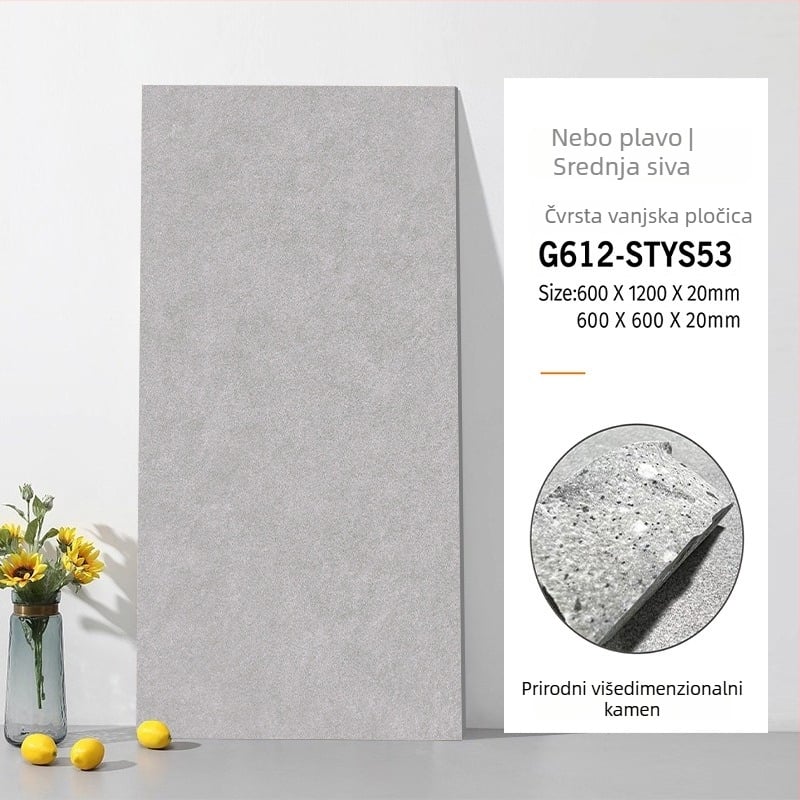 Puna pločica od kvarca s punim tijelom, imitacija kamena, mat završni sloj, protuklizna, otporna na habanje