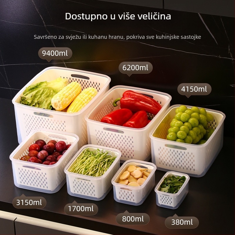 Prijenosna plastična kutija za skladištenje s poklopcem, pravokutnog oblika, kompatibilna s mikrovalnom pećnicom, zapremine 0,3–5 L