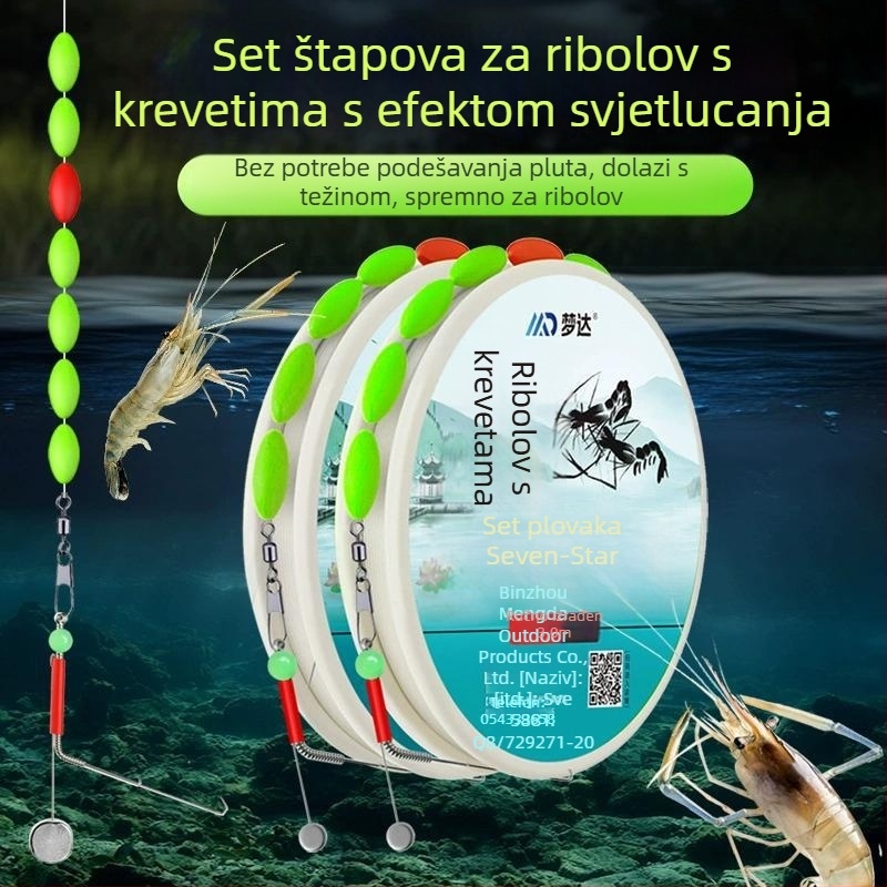 Rig za lov škampi s dvostrukim udicama i olovnom glavom, za riječne škampe i jastoge