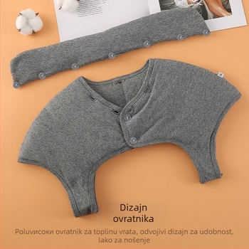 Šal za ramena s toplom podstavom, zaštita ramena i vrata, pogodno za spavanje, universalno za dom i kućni ured; glavni materijal: pamuk izvana i iznutra, punilo od svile vlakana