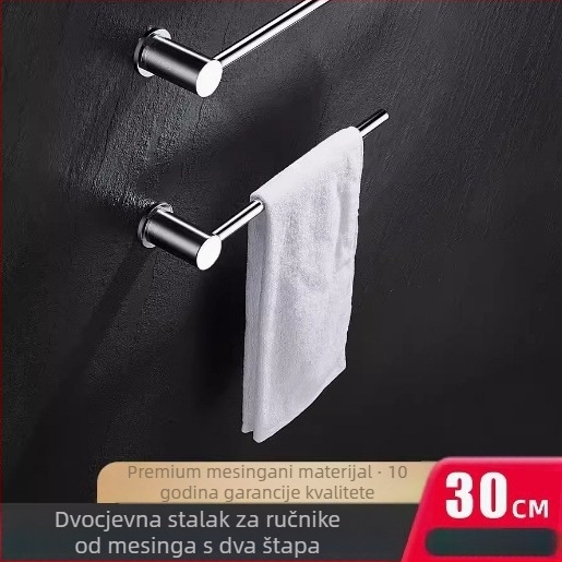 Držač za ručnike, bakren materijal, kromirana površina, nosivost 5 kg, klasifikacija: držač za ručnike, funkcija: za vješanje ručnika