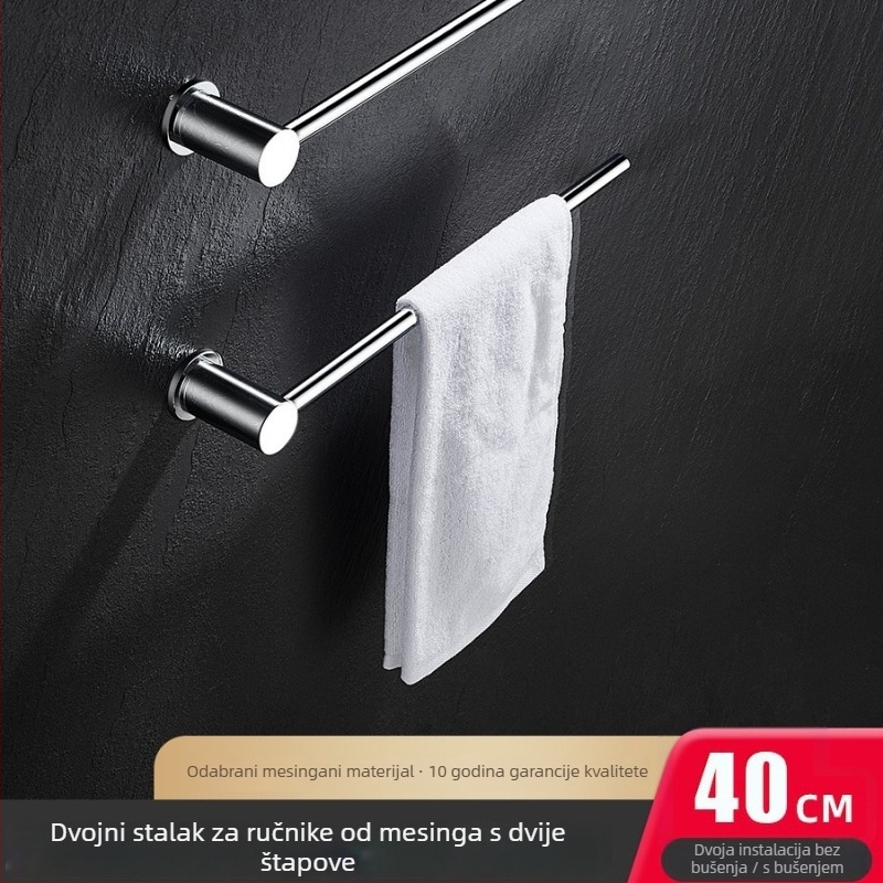 Držač za ručnike, bakren materijal, kromirana površina, nosivost 5 kg, klasifikacija: držač za ručnike, funkcija: za vješanje ručnika