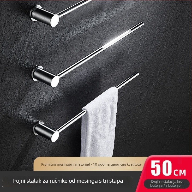 Držač za ručnike, bakren materijal, kromirana površina, nosivost 5 kg, klasifikacija: držač za ručnike, funkcija: za vješanje ručnika