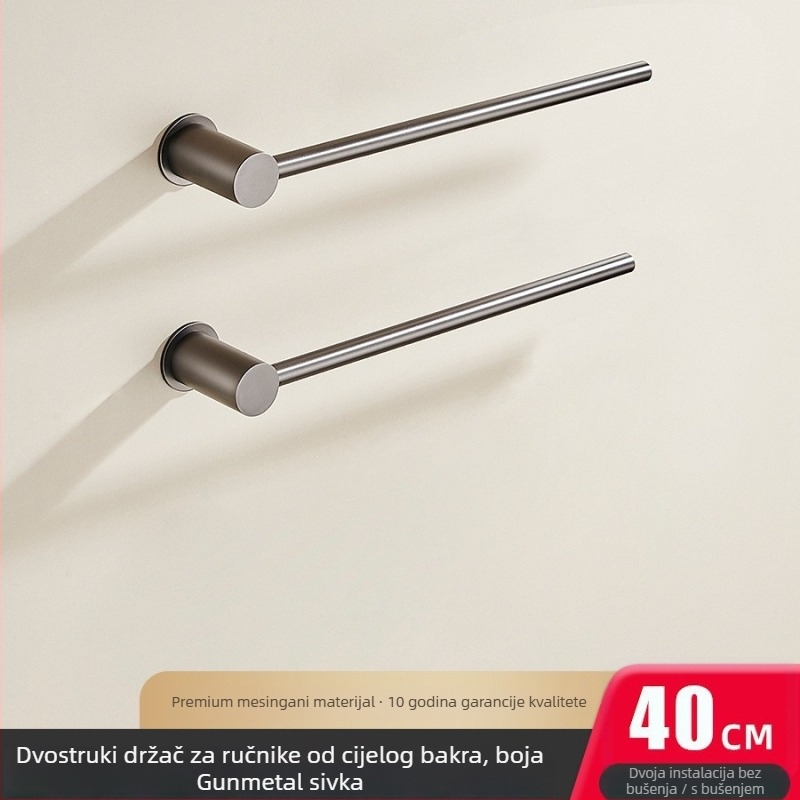 Držač za ručnike, bakren materijal, kromirana površina, nosivost 5 kg, klasifikacija: držač za ručnike, funkcija: za vješanje ručnika