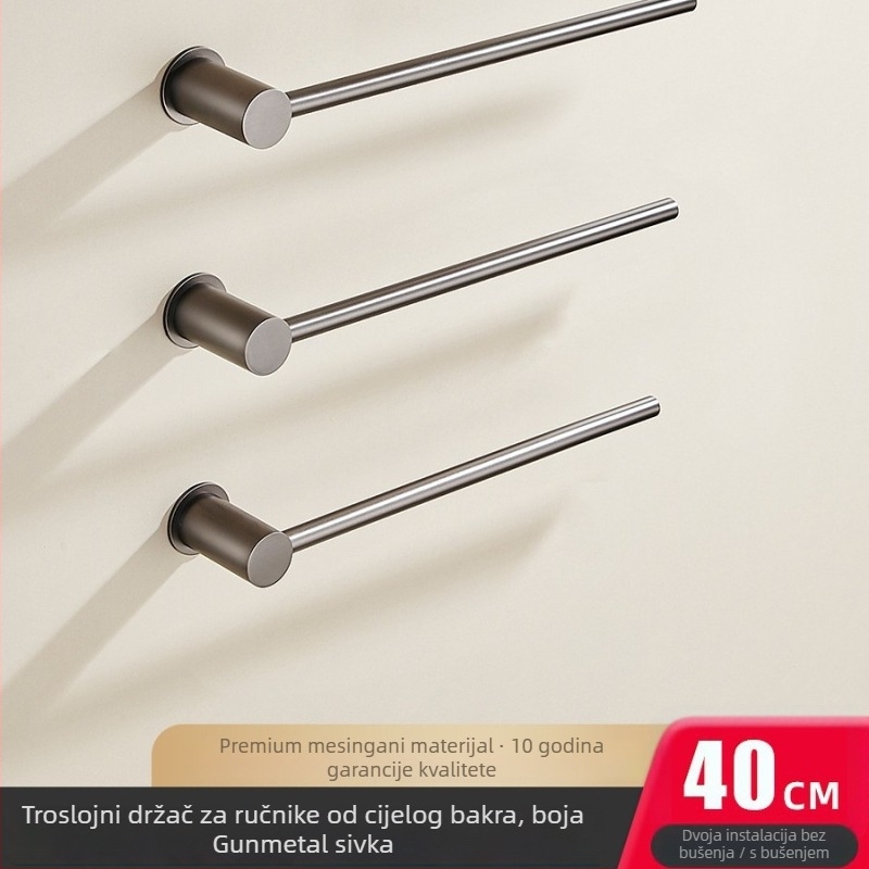 Držač za ručnike, bakren materijal, kromirana površina, nosivost 5 kg, klasifikacija: držač za ručnike, funkcija: za vješanje ručnika