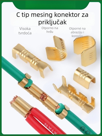 Crimp terminalni konektor – hladno presovanje, za bakreni kabel, međuvrsta/paralelno spajanje, sučelje tip ograde (454A/B/C/T)