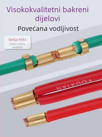 Crimp terminalni konektor – hladno presovanje, za bakreni kabel, međuvrsta/paralelno spajanje, sučelje tip ograde (454A/B/C/T)