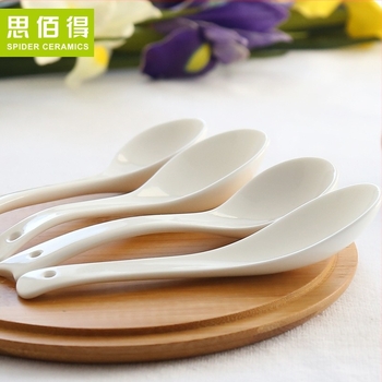 Žličica za juhu od kostnog porcelana, Sibaide, jedinstven dizajn, završna obrada vodnim postupkom