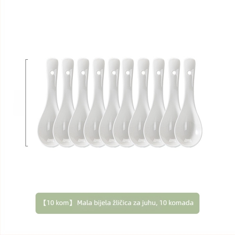 Set keramičkih žlica za juhu, minimalistički stil, AB-1452, pogodan za juhu i rižinu kašu
