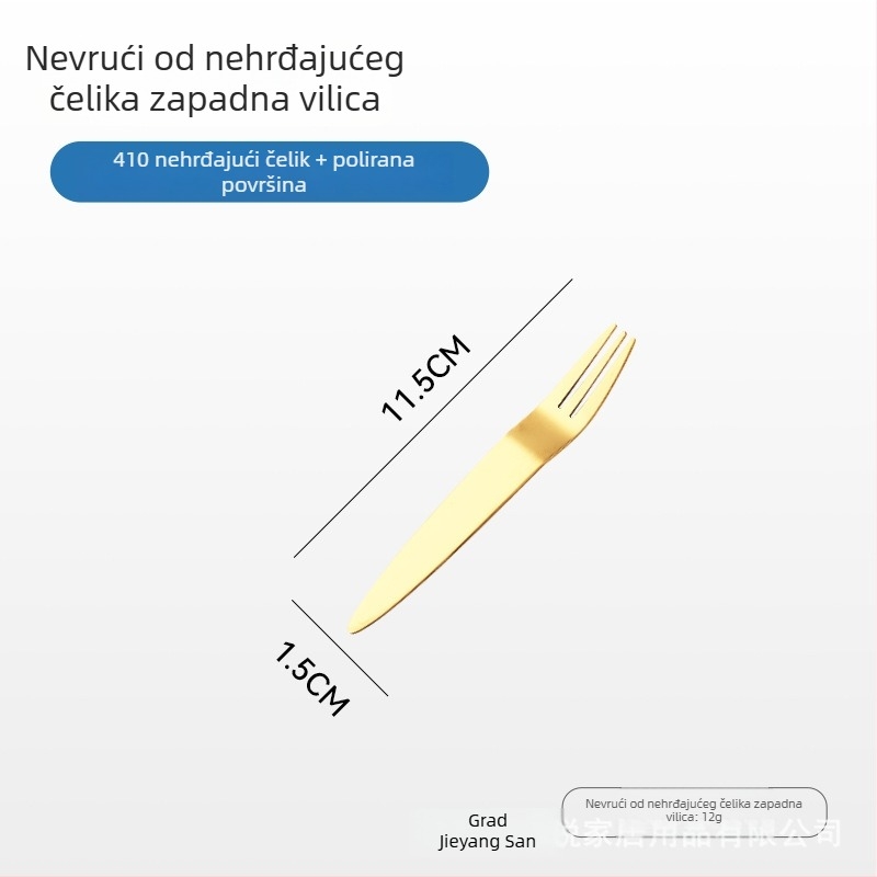 Sanrui set nož, vilica i žlica od nehrđajućeg čelika s oglednim poliranjem