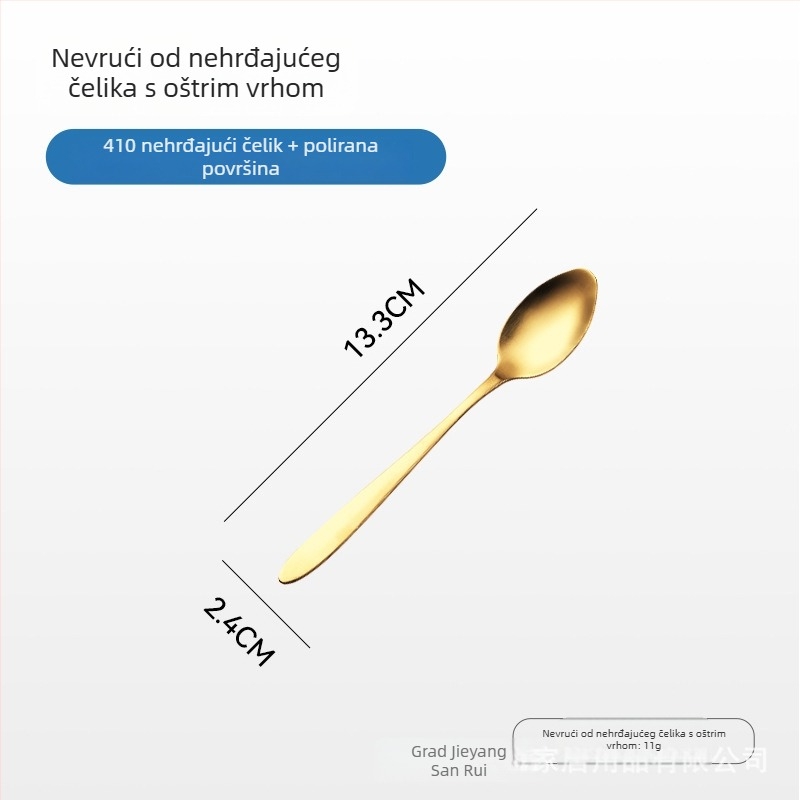 Sanrui set nož, vilica i žlica od nehrđajućeg čelika s oglednim poliranjem