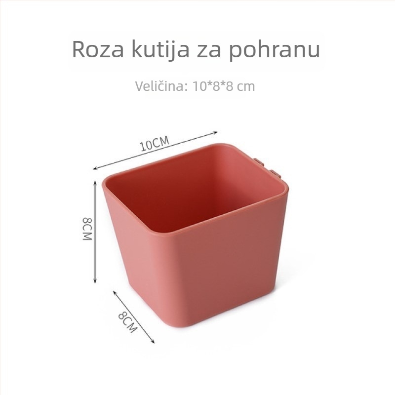 Zidni ormarić za pohranu — bez bušenja, PS materijal, pričvršćivanje na zid usisavanjem, 1 etaža, jednostavan moderni dizajn