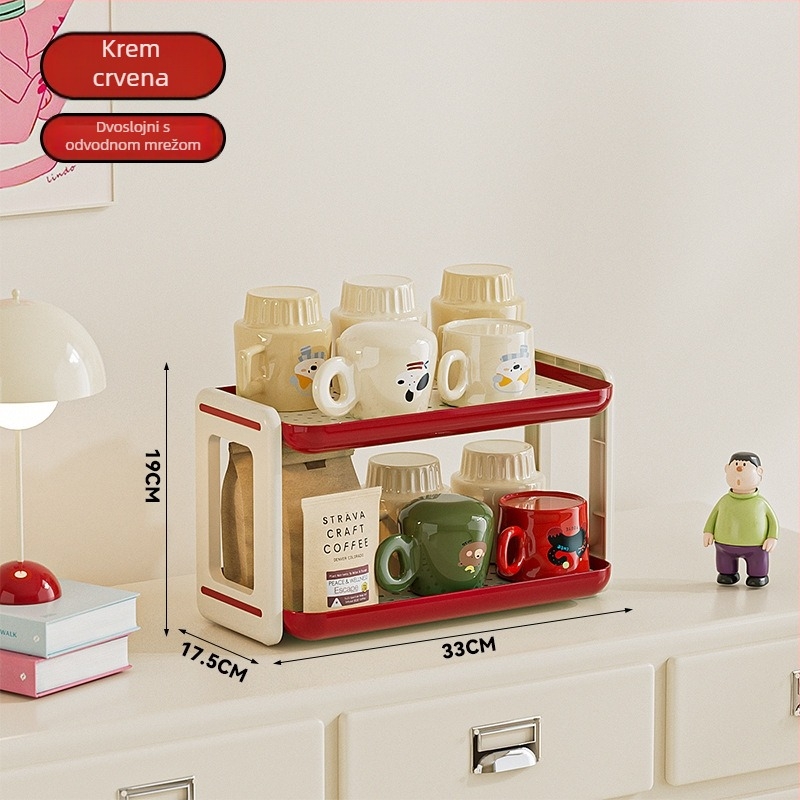 Plastični držač za čaše, višeslojni, moderni minimalistički stil, višenamjenski