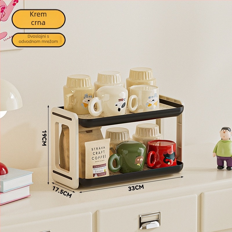 Plastični držač za čaše, višeslojni, moderni minimalistički stil, višenamjenski