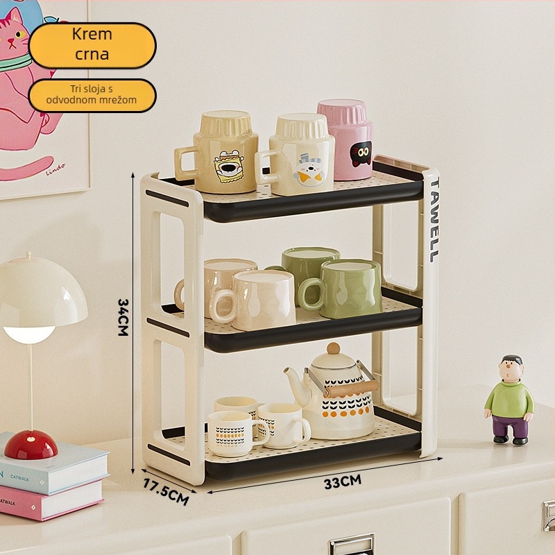 Plastični držač za čaše, višeslojni, moderni minimalistički stil, višenamjenski