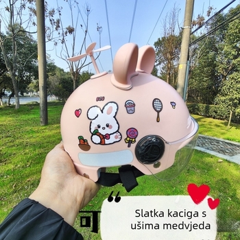 Kaciga za djecu (ABS, polukaciga, 3C certificirano) za uzrast 3–8 godina, pogodna za električne skutere i bicikle, korištenje u svim sezonama.