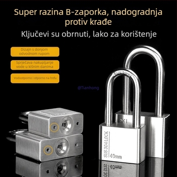 Huari brava od nehrđajućeg čelika 304 | Straight-Open brava | Protiv krađe; Vodootporna; Otporna na koroziju; Za sva vremenska stanja