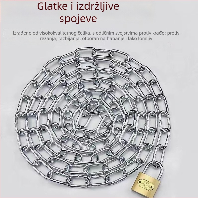 Verižni katanc za bicikle i električne bicikle, galvanizirano željezo, američki stil, model 10000, šifra proizvoda F79S8H89JTM65M