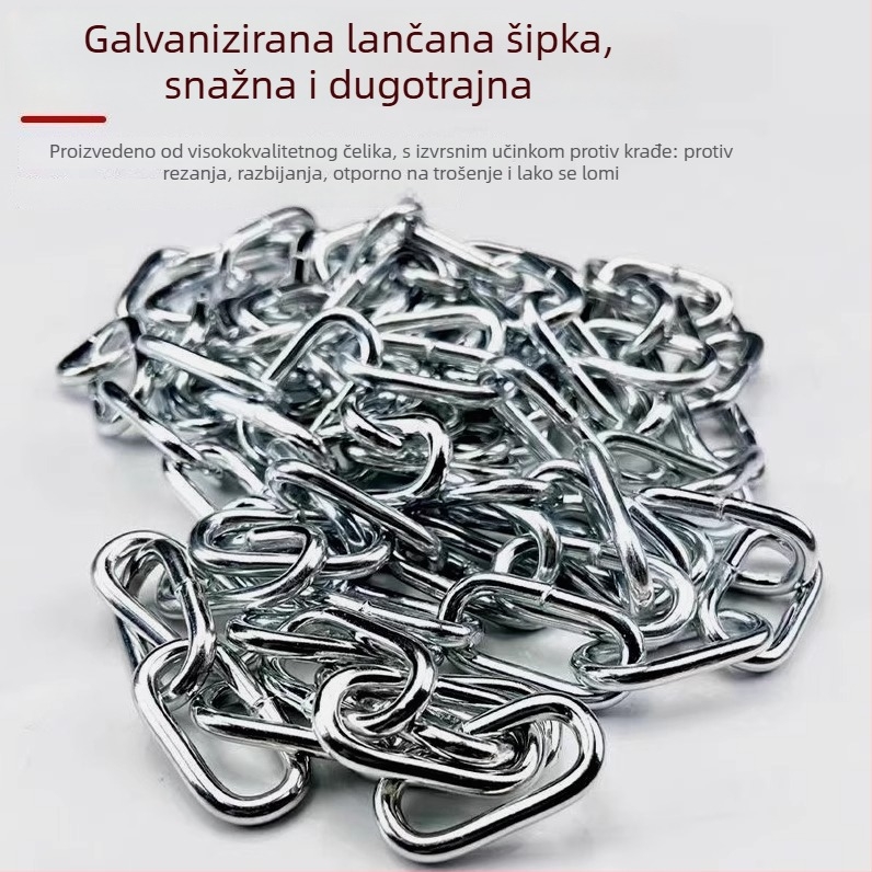 Verižni katanc za bicikle i električne bicikle, galvanizirano željezo, američki stil, model 10000, šifra proizvoda F79S8H89JTM65M