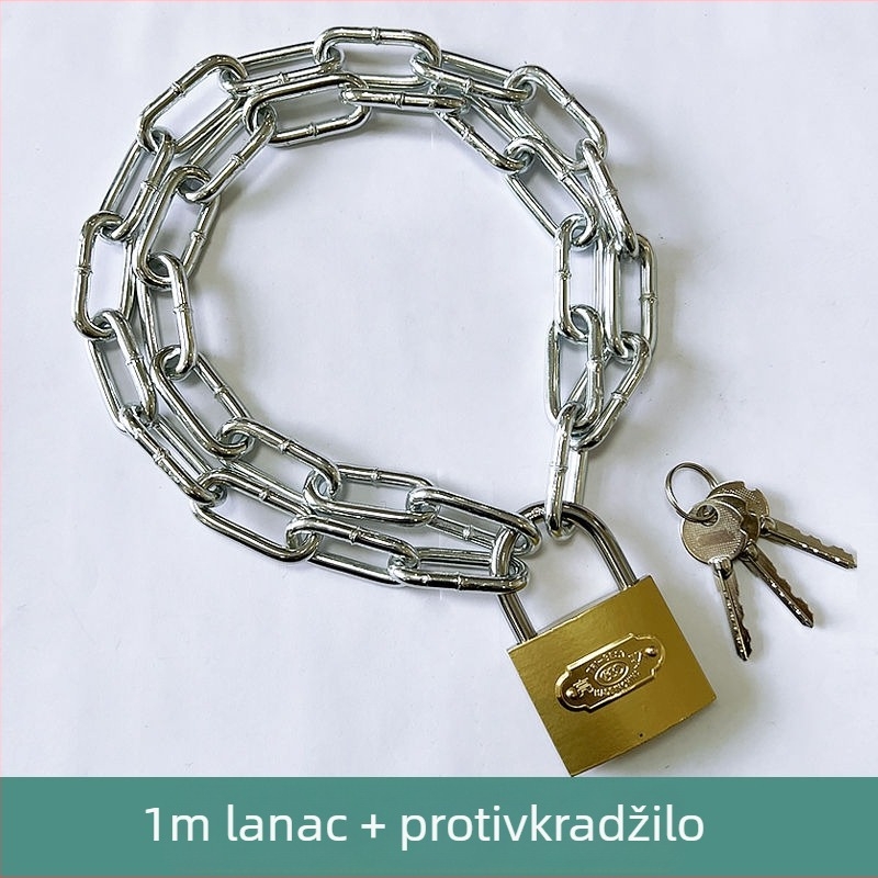 Verižni katanc za bicikle i električne bicikle, galvanizirano željezo, američki stil, model 10000, šifra proizvoda F79S8H89JTM65M