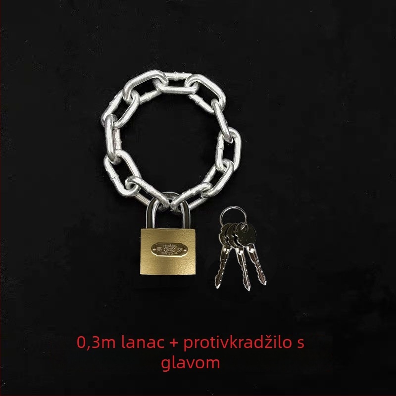 Verižni katanc za bicikle i električne bicikle, galvanizirano željezo, američki stil, model 10000, šifra proizvoda F79S8H89JTM65M