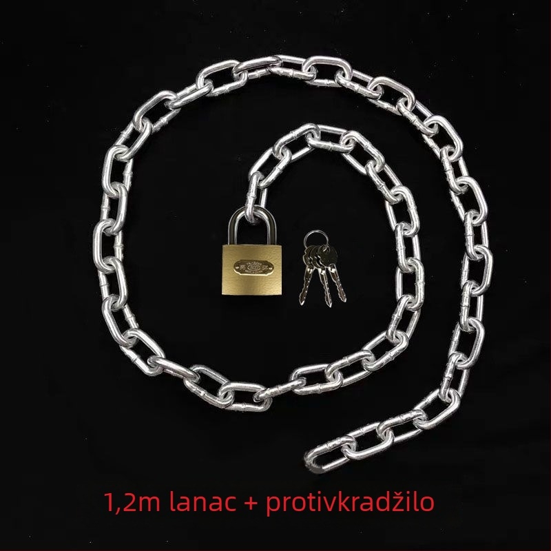 Verižni katanc za bicikle i električne bicikle, galvanizirano željezo, američki stil, model 10000, šifra proizvoda F79S8H89JTM65M