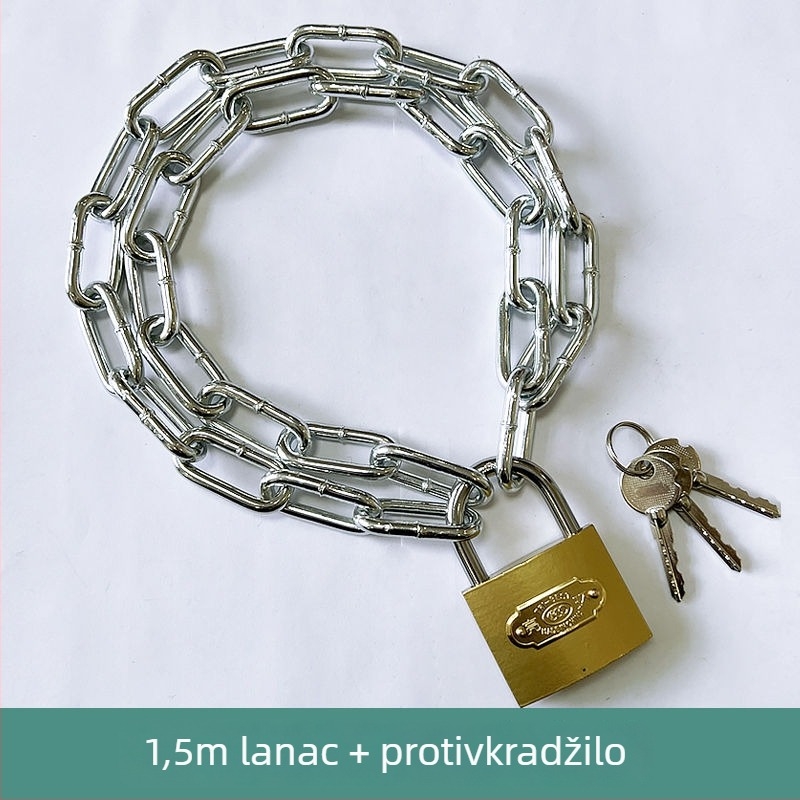 Verižni katanc za bicikle i električne bicikle, galvanizirano željezo, američki stil, model 10000, šifra proizvoda F79S8H89JTM65M