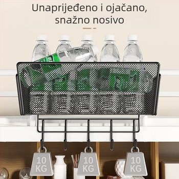 Metalni viseći organizator uz rub kreveta, 1 sloj, bez bušenja