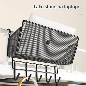 Metalni viseći organizator uz rub kreveta, 1 sloj, bez bušenja