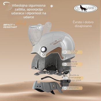 Emperor Wolf ABS polovična kaciga, GB811-2022A potvrđena, za električna vozila