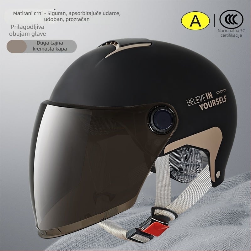 Emperor Wolf ABS polovična kaciga, GB811-2022A potvrđena, za električna vozila