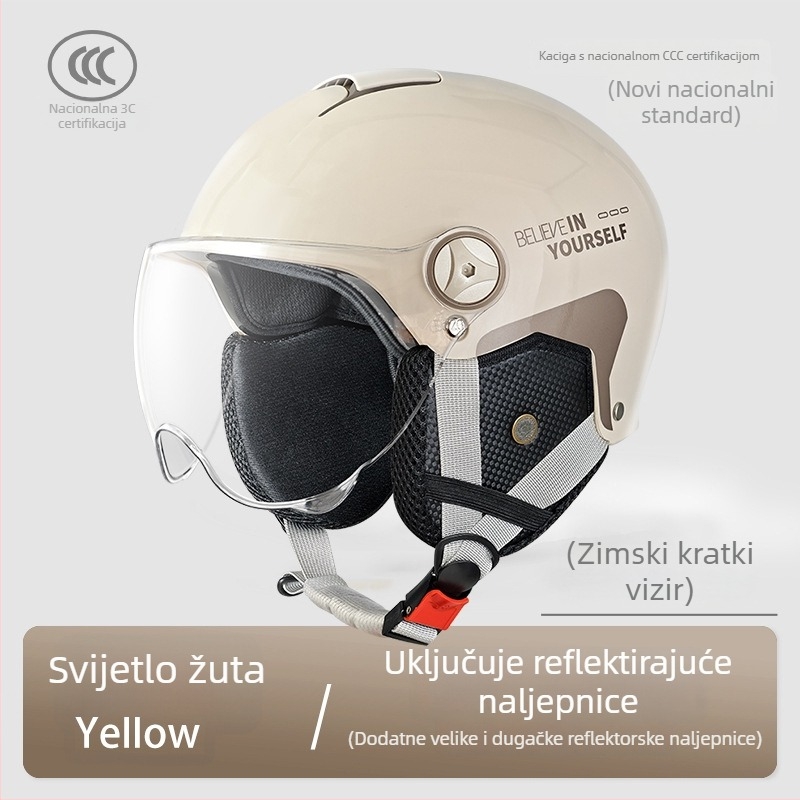 Emperor Wolf ABS polovična kaciga, GB811-2022A potvrđena, za električna vozila