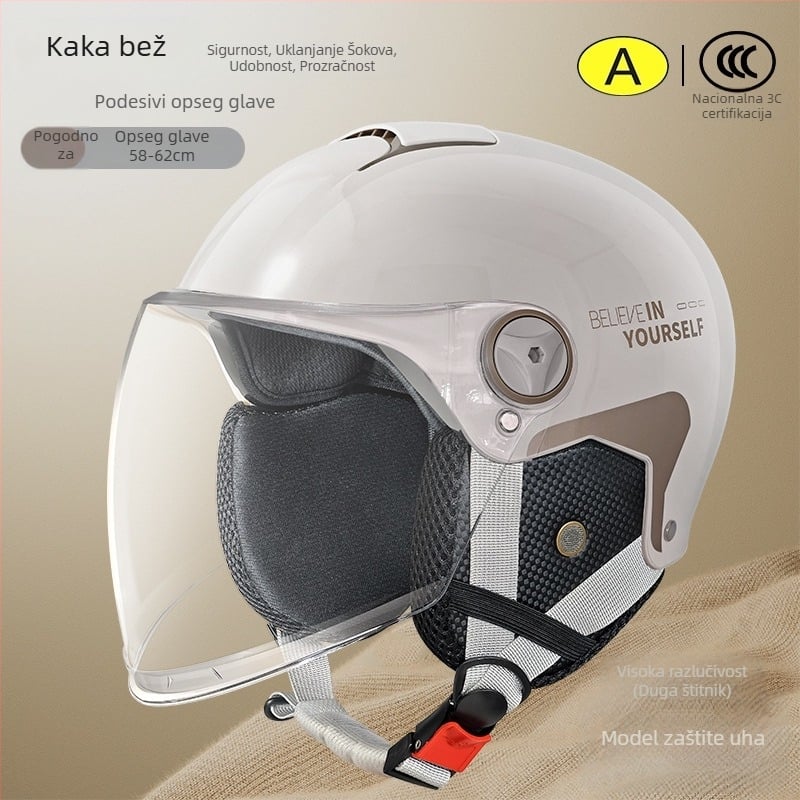 Emperor Wolf ABS polovična kaciga, GB811-2022A potvrđena, za električna vozila