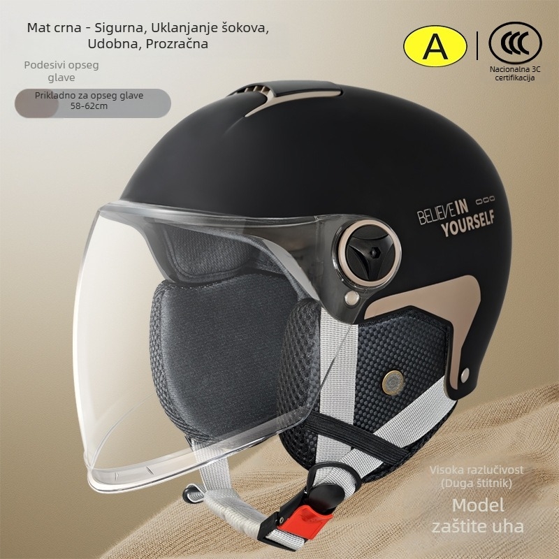 Emperor Wolf ABS polovična kaciga, GB811-2022A potvrđena, za električna vozila